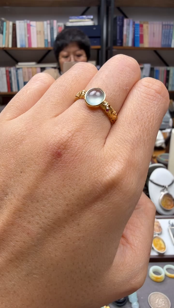 颈饰未镶嵌翡翠戒指14