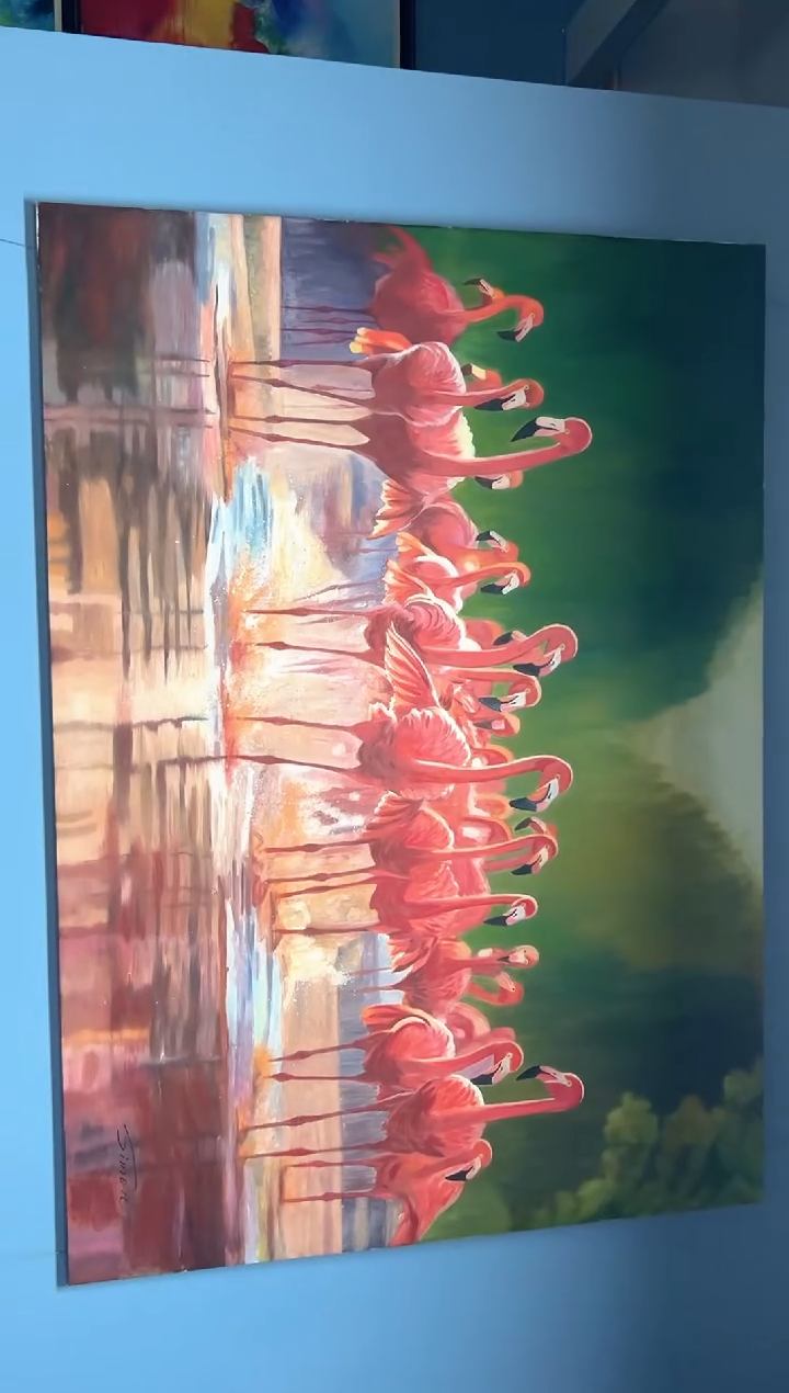 【闪购商品】绘画陶宗健-150*200-火烈鸟油画