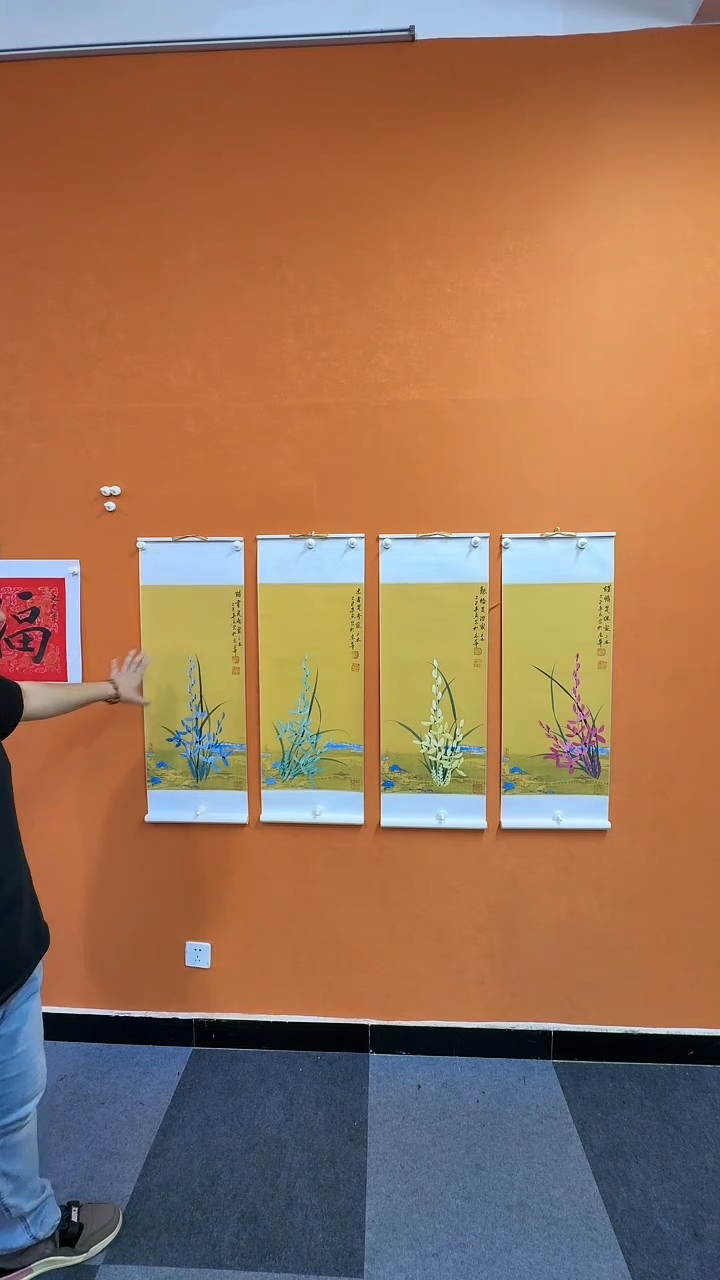 国画黄春香-国画2平尺4条屏A0305
