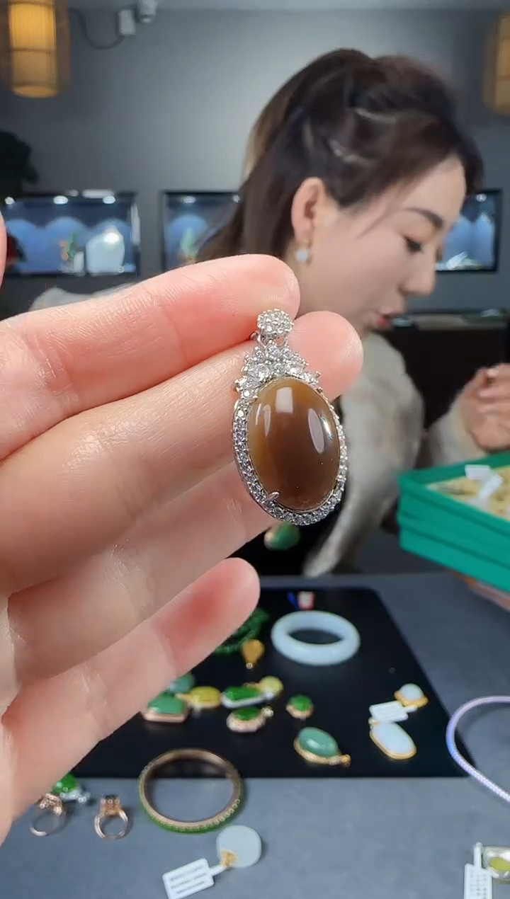 【闪购商品】和田玉吊坠(不含链)银S925镶嵌1