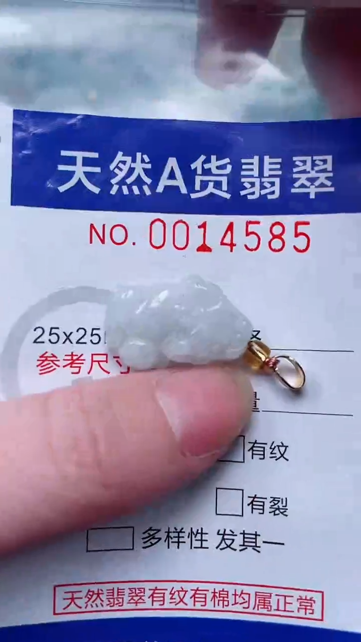 翡翠未镶嵌吊坠(不含链)1