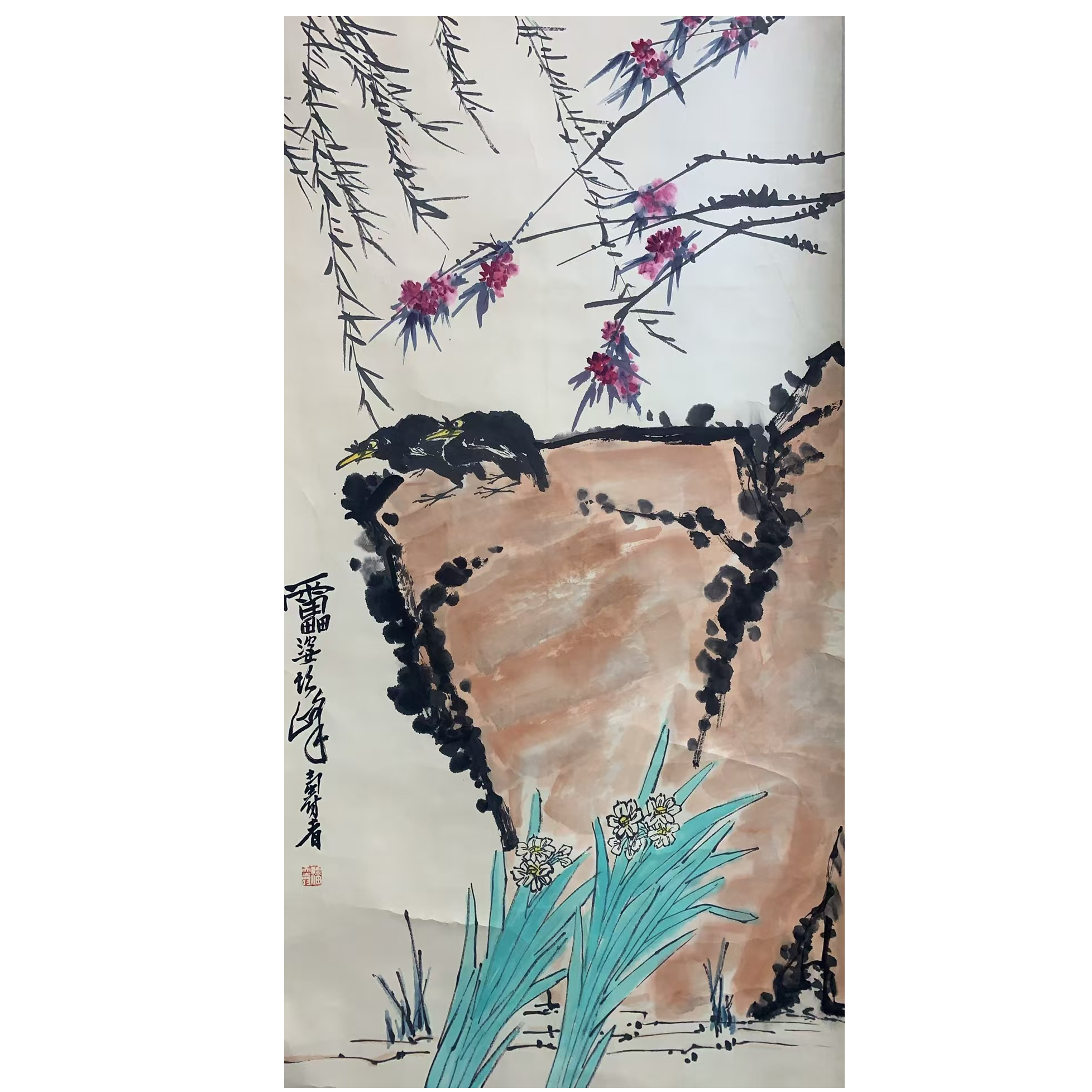 潘TS 花鸟立轴100 50 4.5平尺