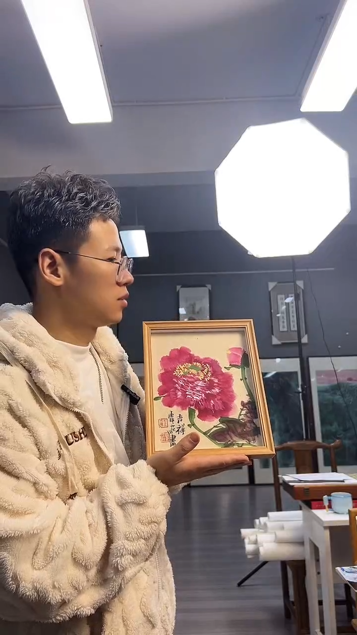 【闪购商品】国画9号荆贵家老师绘画摆台