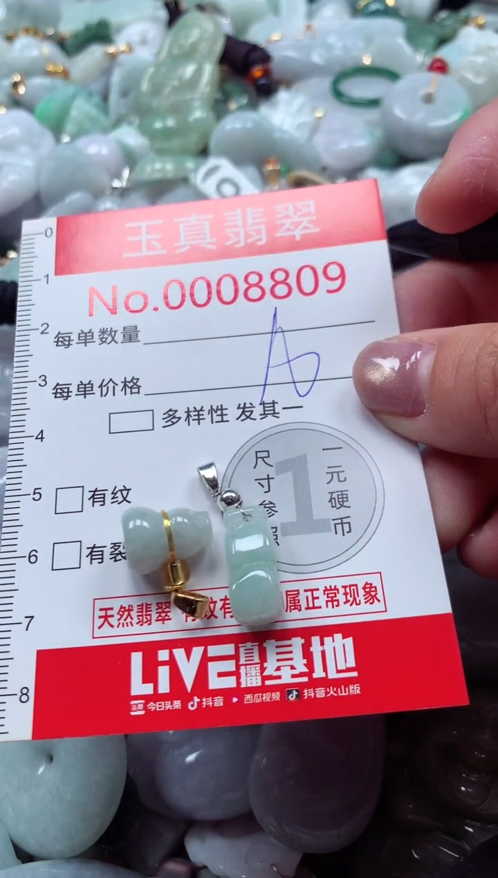 吊坠(不含链)未镶嵌翡翠8809