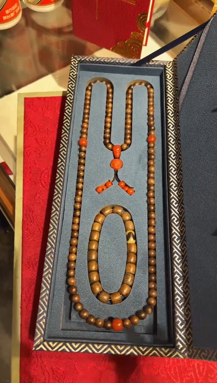 【闪购商品】沉香木手串06红土套盒 正德高级精美精品