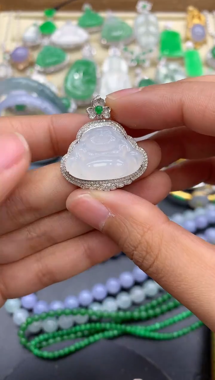 【闪购商品】翡翠颈饰18K金镶嵌96-中国好珍宝
