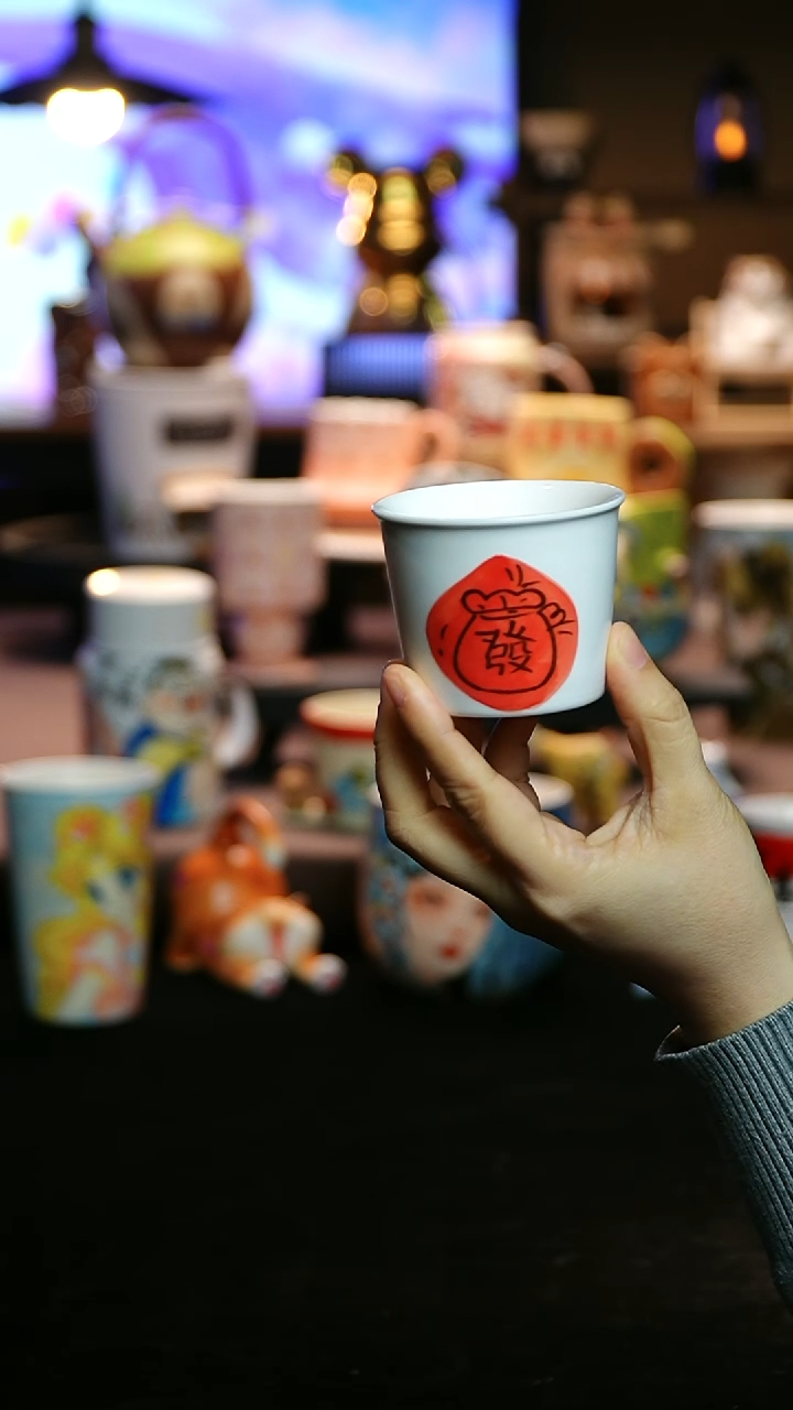 【闪购商品】杯景德镇高温釉下彩陶瓷&W934