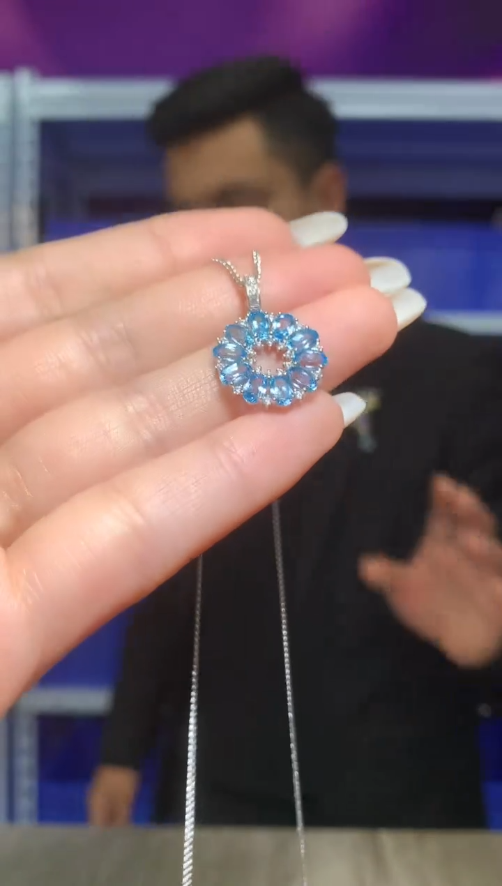 吊坠(赠链)银S925镶嵌托帕石【宝石世家严选】