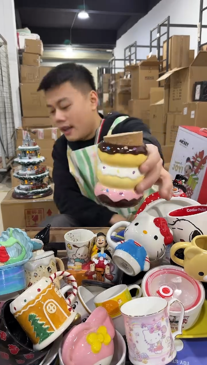 瓷片小号甜甜圈收纳罐