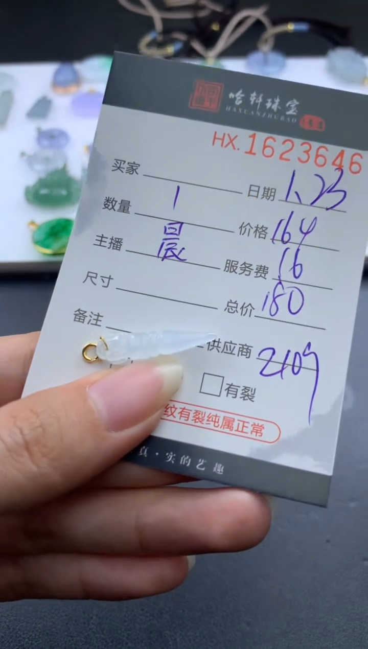 【闪购商品】翡翠挂件未镶嵌哈轩 挂件1