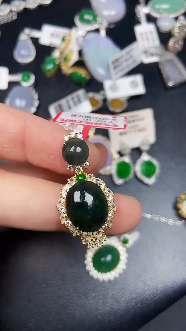 银S925镶嵌戒指翡翠3450