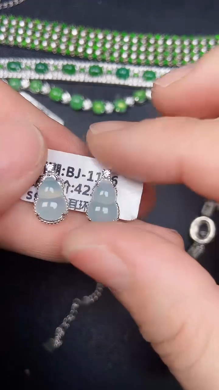 银S925镶嵌戒指翡翠6700