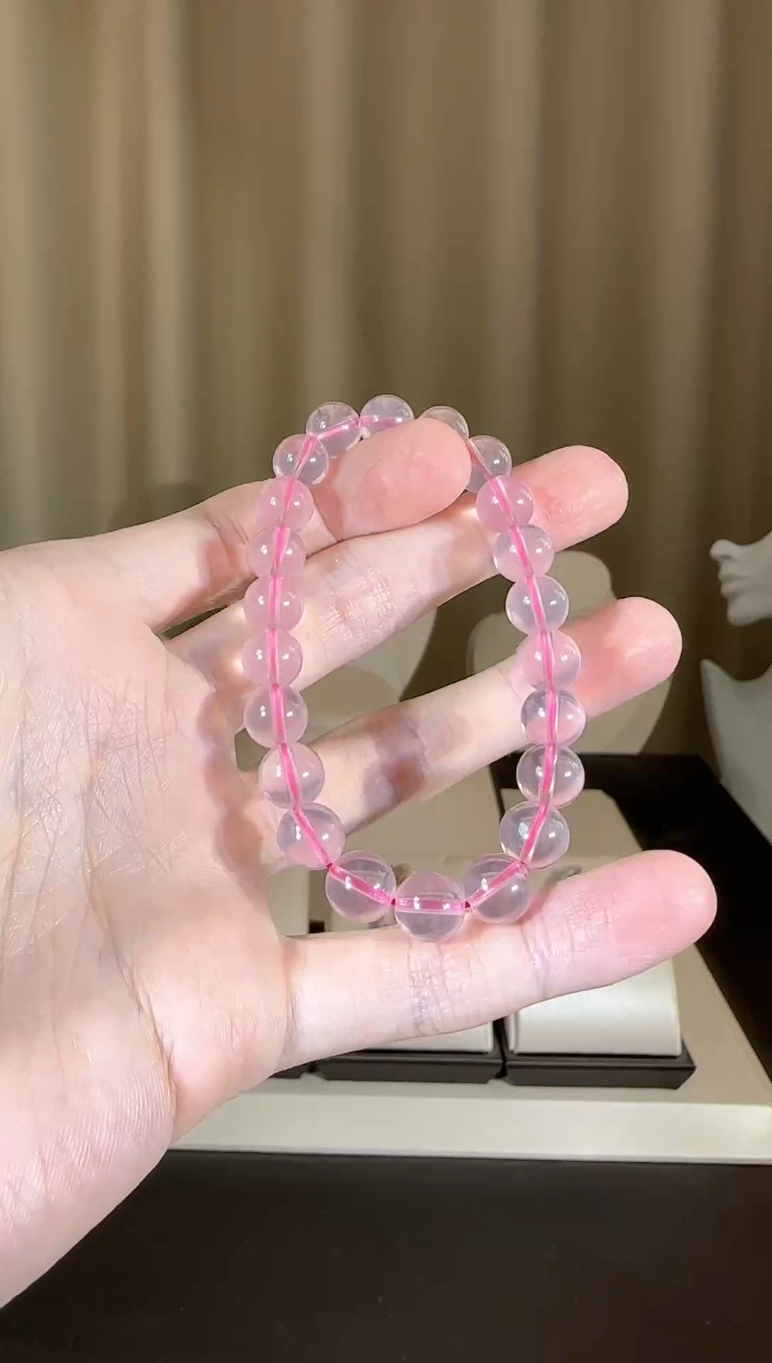 【闪购商品】芙蓉石手串未镶嵌8mm星光粉水晶