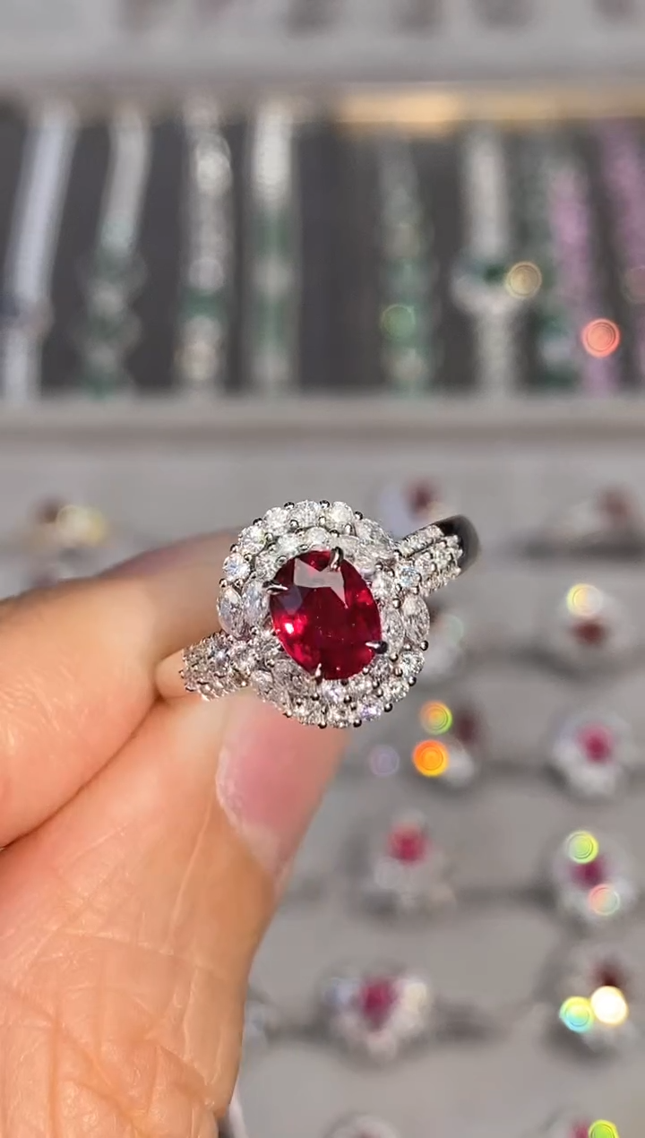 【闪购商品】红宝石戒指18K金镶嵌1.05ct/新年开工价