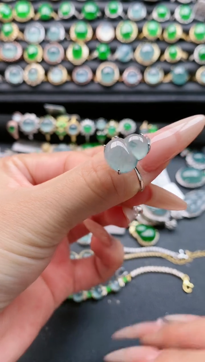 【闪购商品】翡翠戒指银S925镶嵌11111111