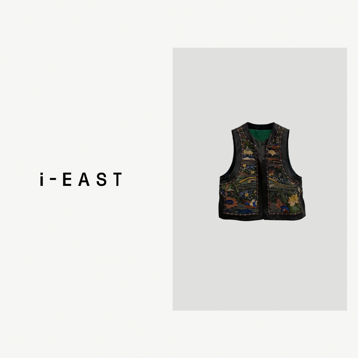 i-EAST 南府小主~新中式刺绣设计感马甲汉服外套-4Q GF5004