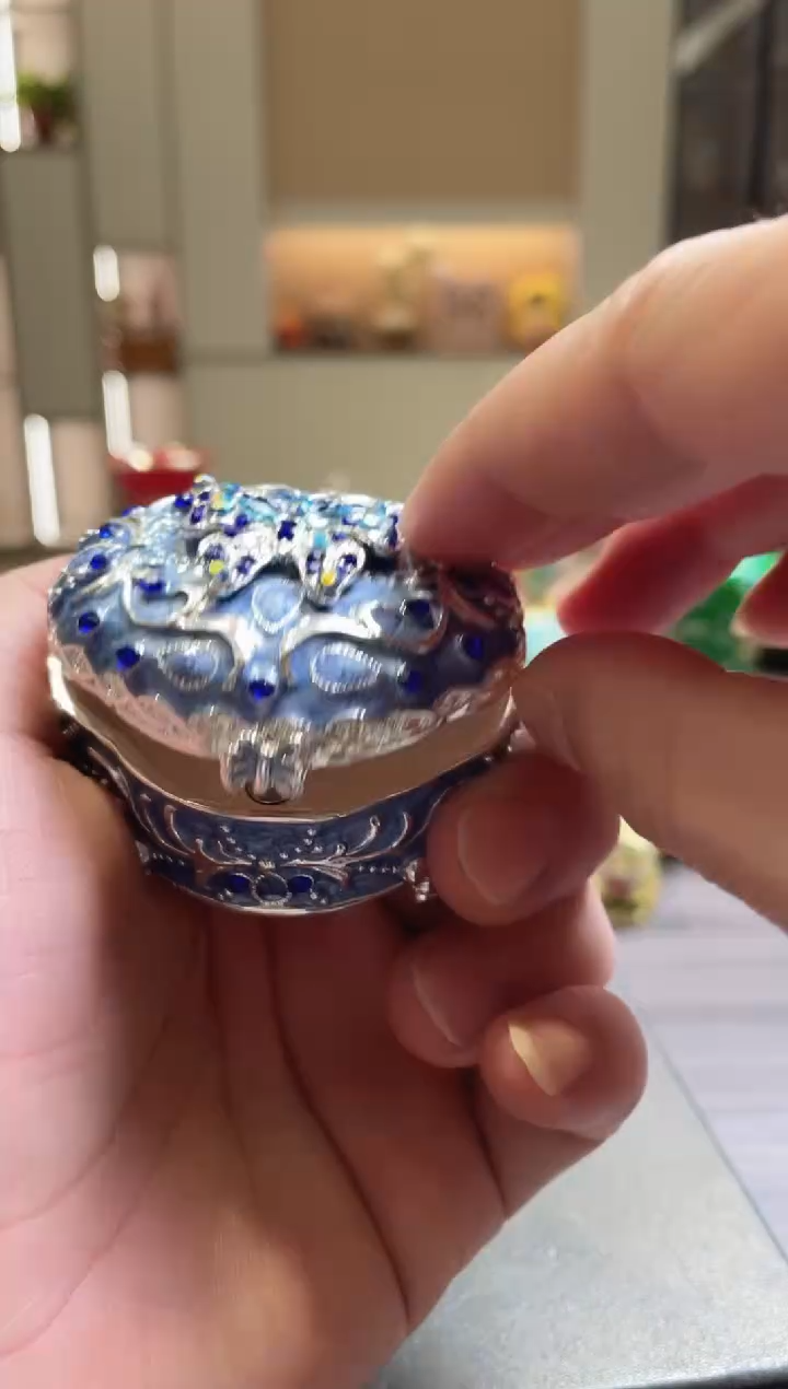 摆件七宝烧珐琅彩首饰盒