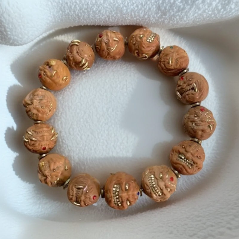 猴头手串大满贯精工精雕镶嵌高品质文玩男款