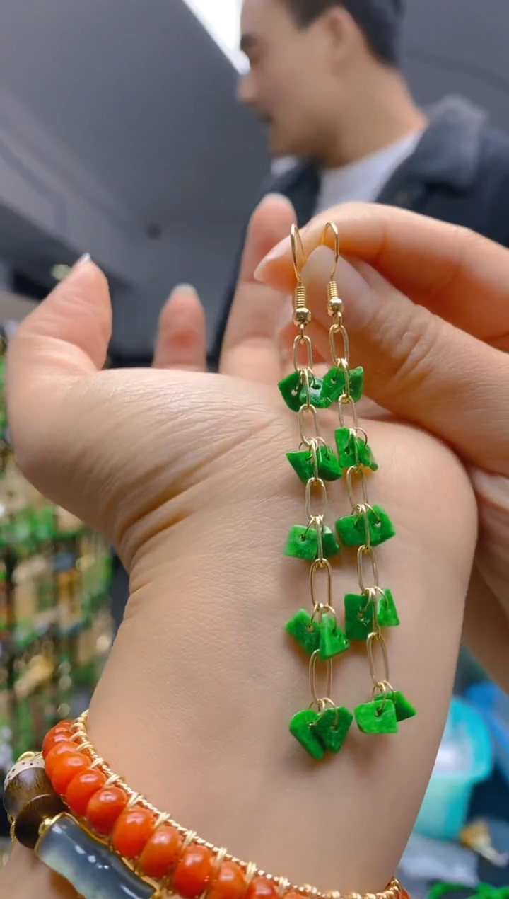 【闪购商品】翡翠耳饰合金0329翡翠耳钩