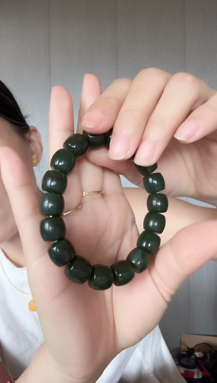 手链未镶嵌和田玉新疆和田玉直切老型珠卡12MM多样性发一件