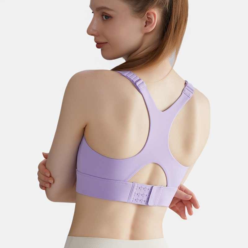 新款健身运动内衣女高强度固定杯工字美背肩带可调节瑜伽背心