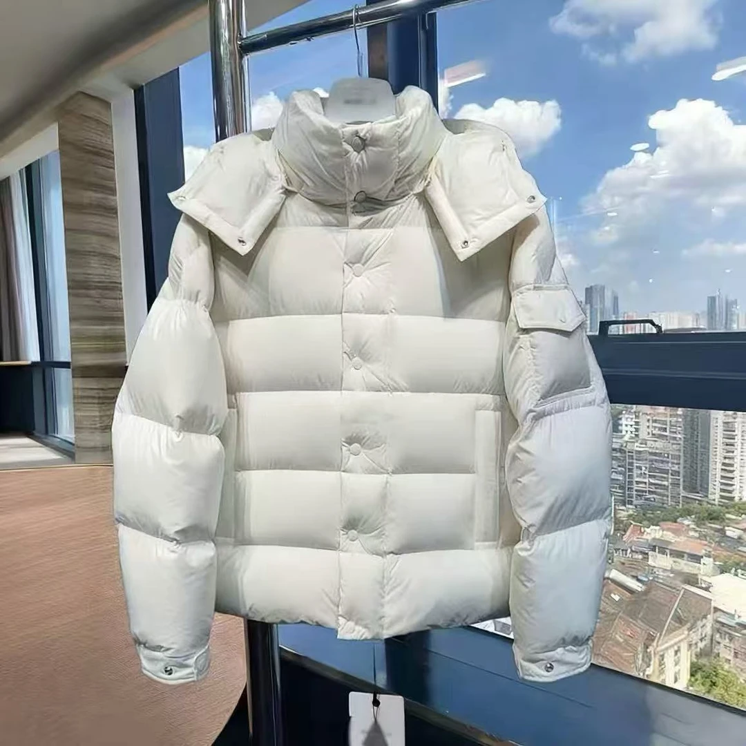 25冬季新款M家70周年羽绒服女单标雾面玛雅maya加厚连帽90白鸭绒