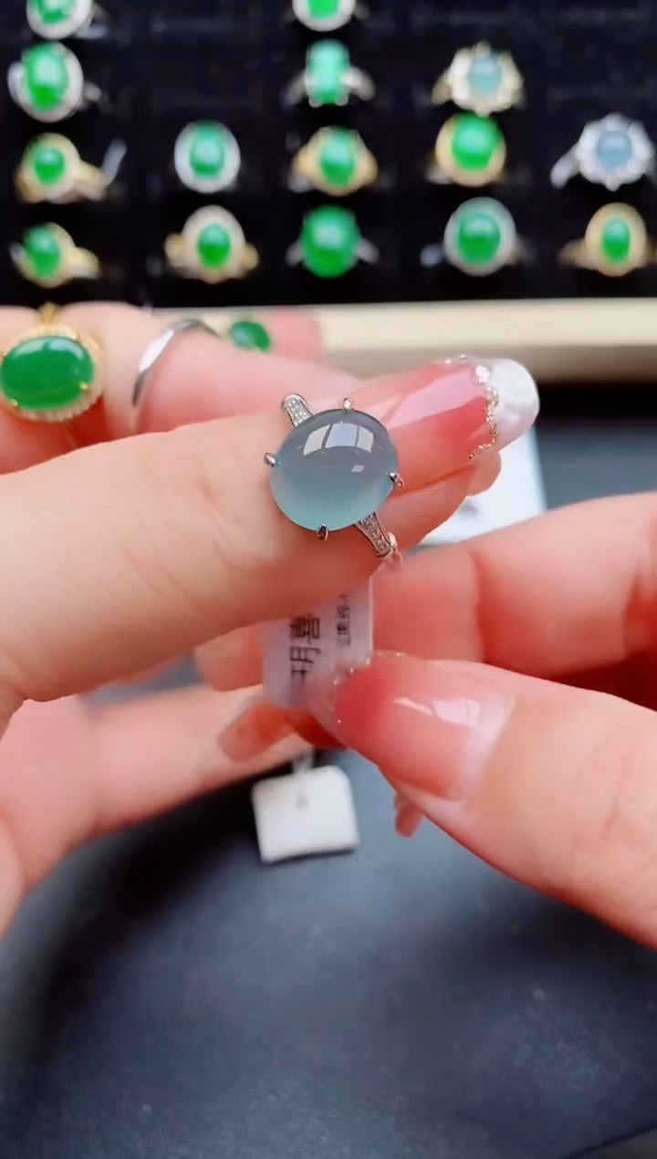 【闪购商品】翡翠戒指银S925镶嵌111111
