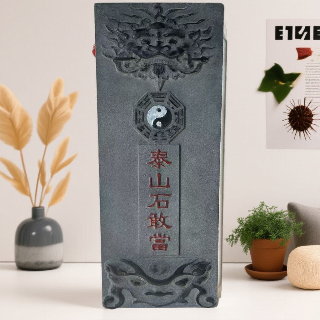 天然石敢当阳刻字庭院花园靠山石室内外刻字石头摆件