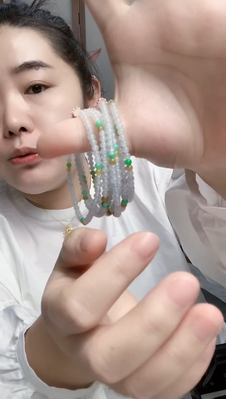 颈饰未镶嵌翡翠珠珠手串单圈多样性发货