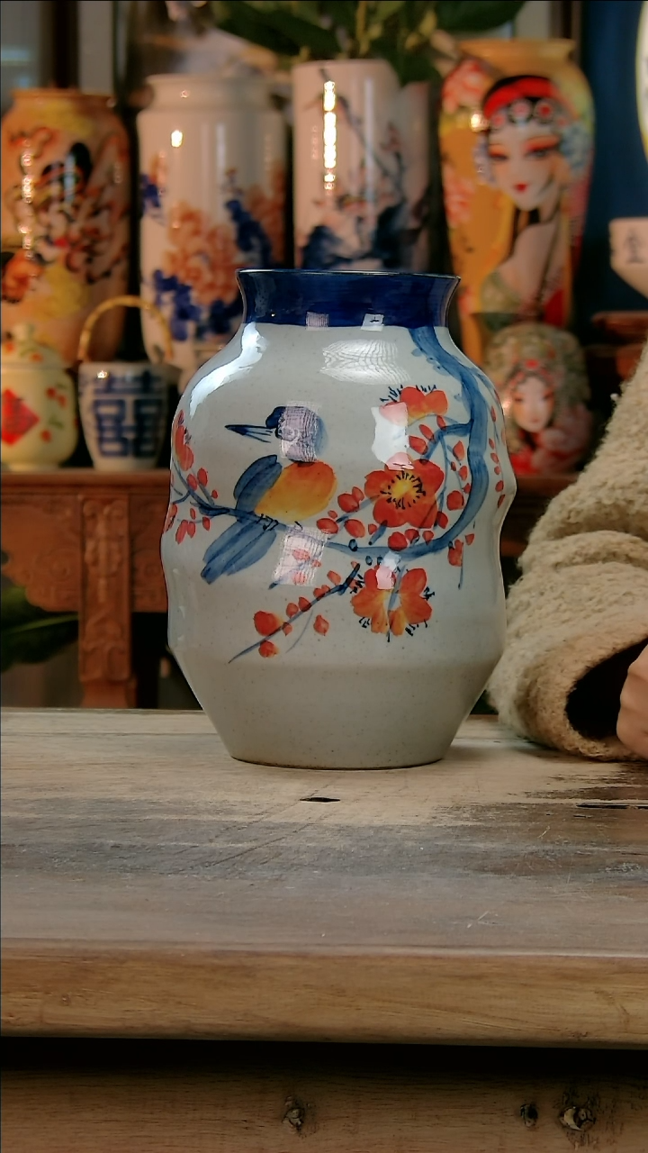 【闪购商品】瓷片景德镇纯手工釉下彩精品花瓶