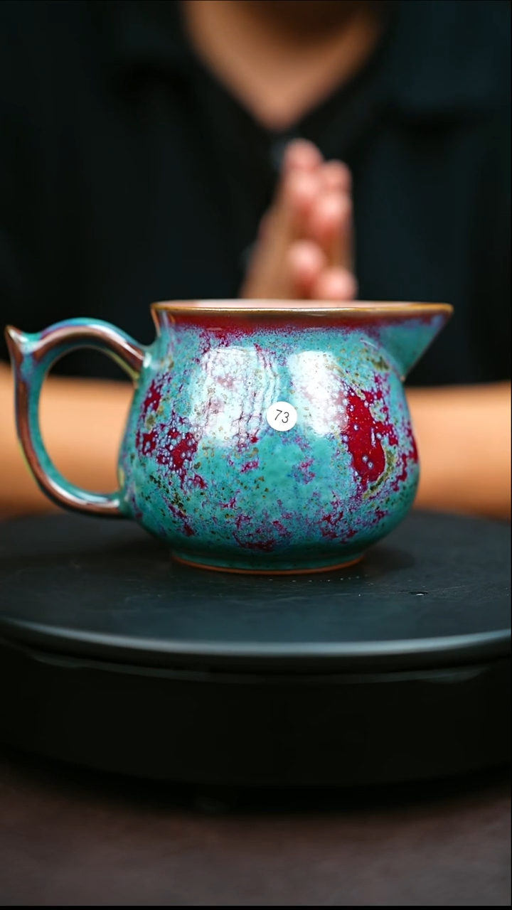 73#原矿钧瓷炉钧釉公道杯