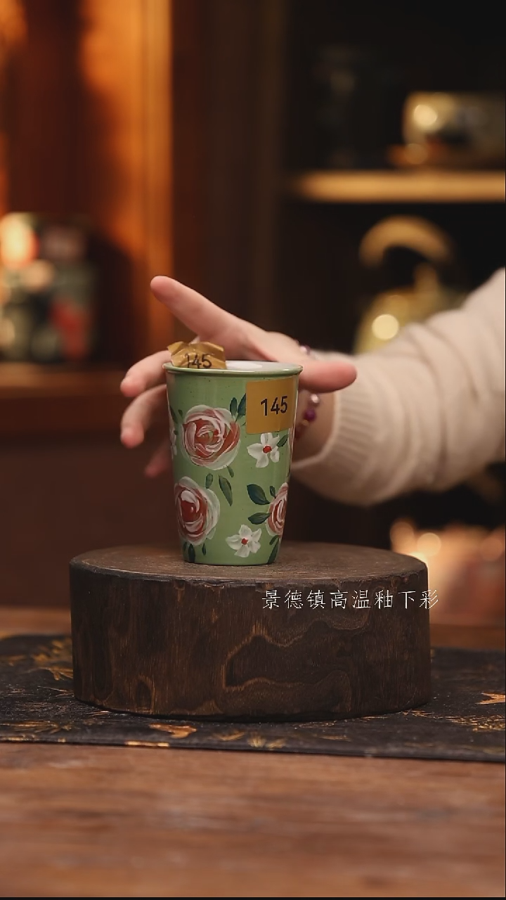 陶瓷景德镇高温釉下手绘陶瓷@L145@