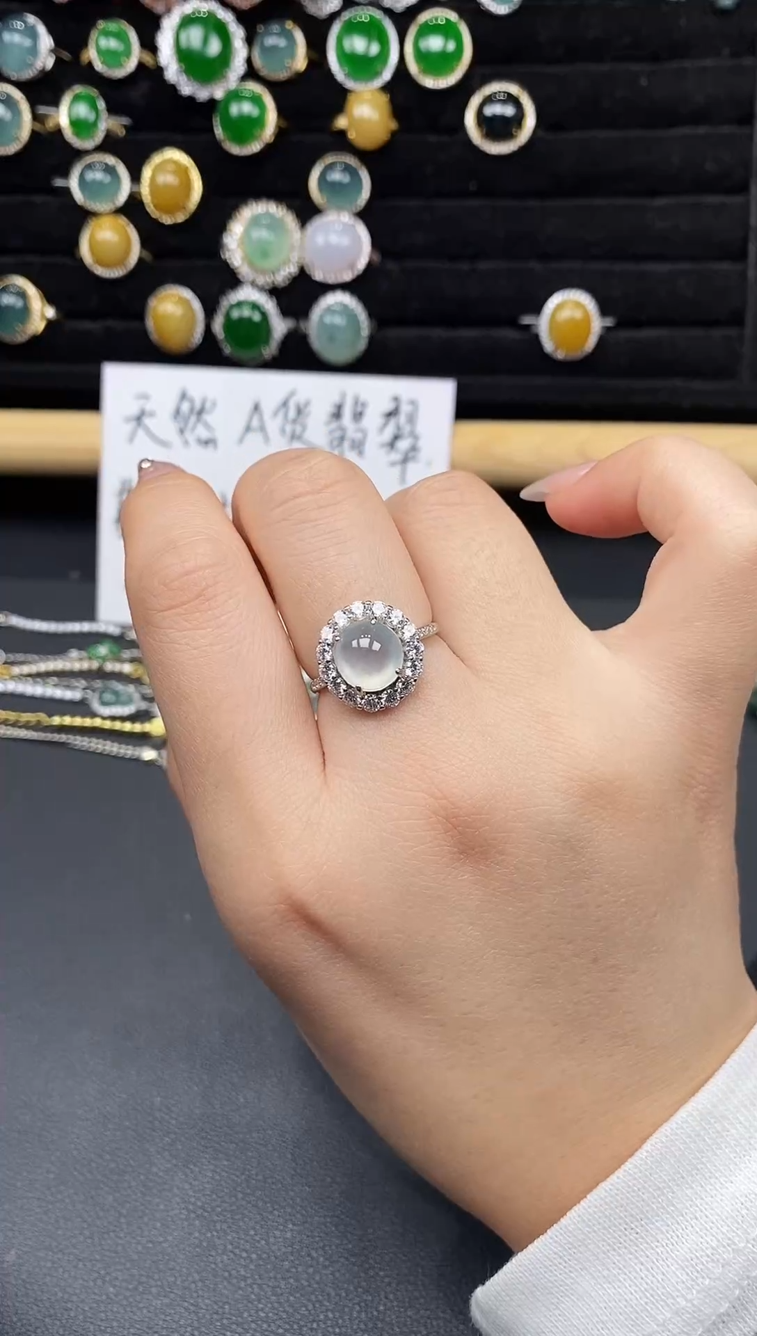 银S925镶嵌戒指翡翠111