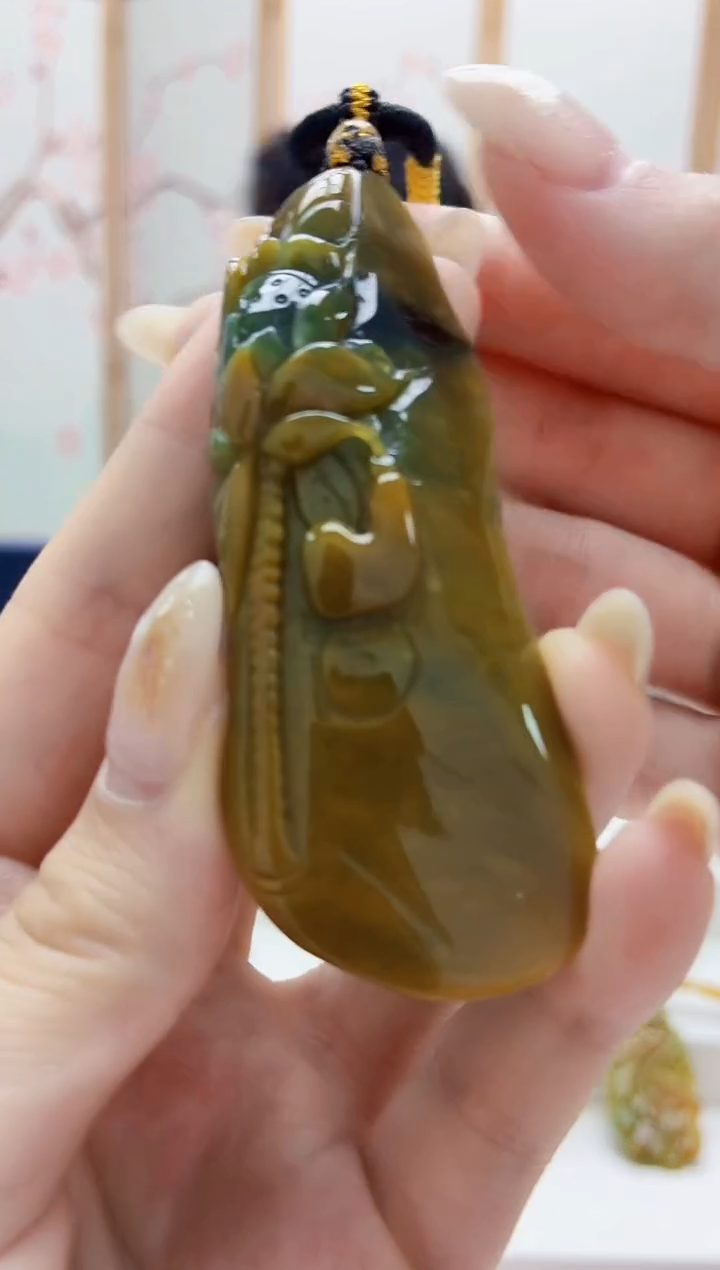 未镶嵌定制翡翠5060jw-毛货挂件16