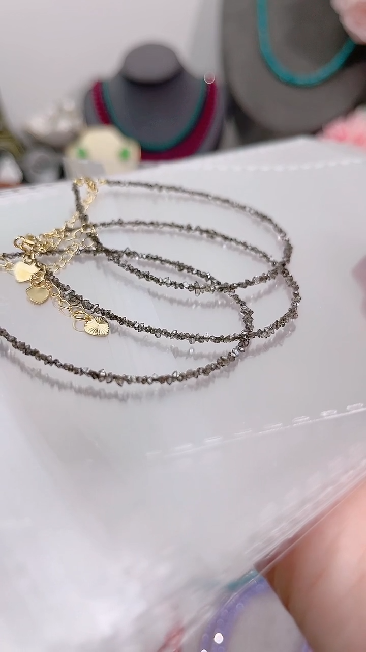 银S925镶嵌手链钻石黑99