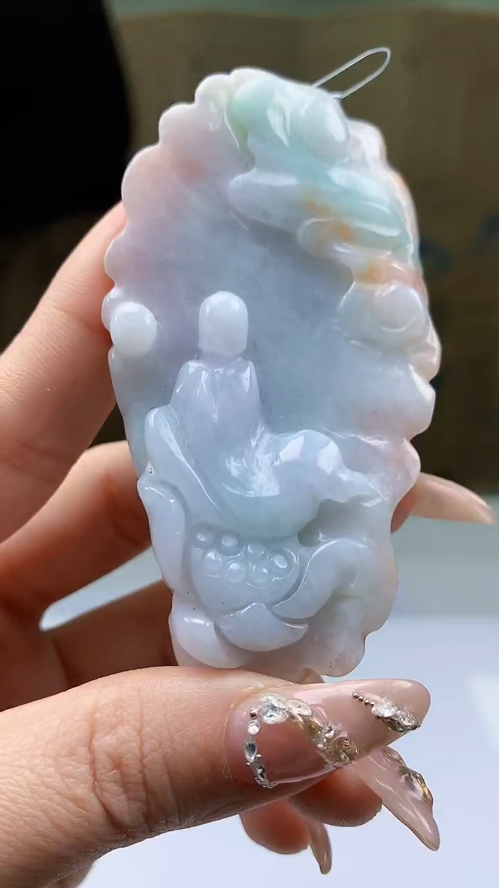 【闪购商品】定制翡翠未镶嵌4688ty-毛货挂件116