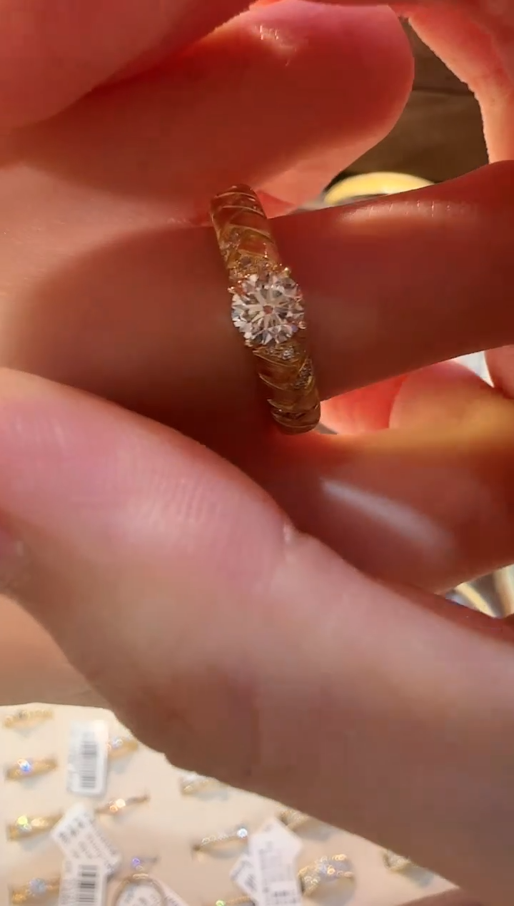 【闪购商品】钻石戒指/指环18K金镶嵌50分编织钻戒11#14#18#