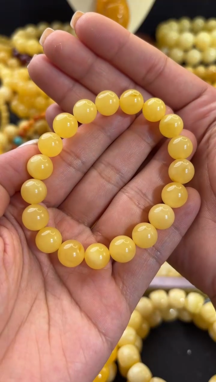 【闪购商品】蜜蜡手串未镶嵌10+糖心鸡油黄焦皮料