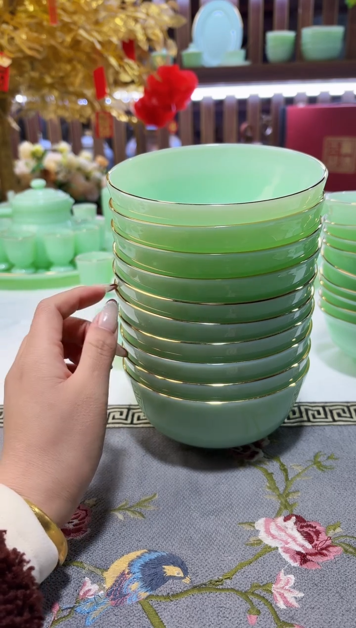 玉瓷5.5英寸饭碗10个