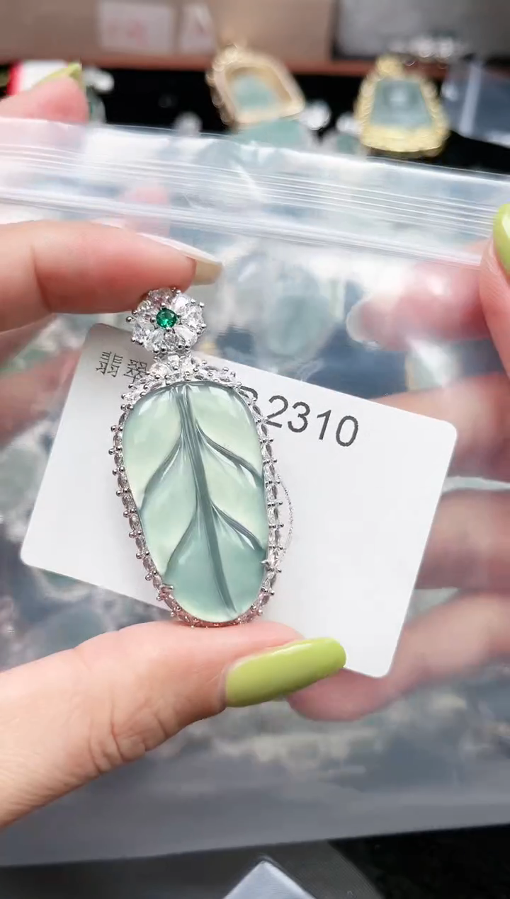 【闪购商品】翡翠颈饰未镶嵌2310赠皮绳