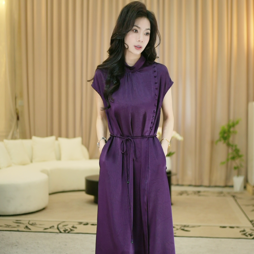 宝儿姐LEMONDISIN夏季新款优雅短袖时尚休闲连衣裙气质显瘦宽松