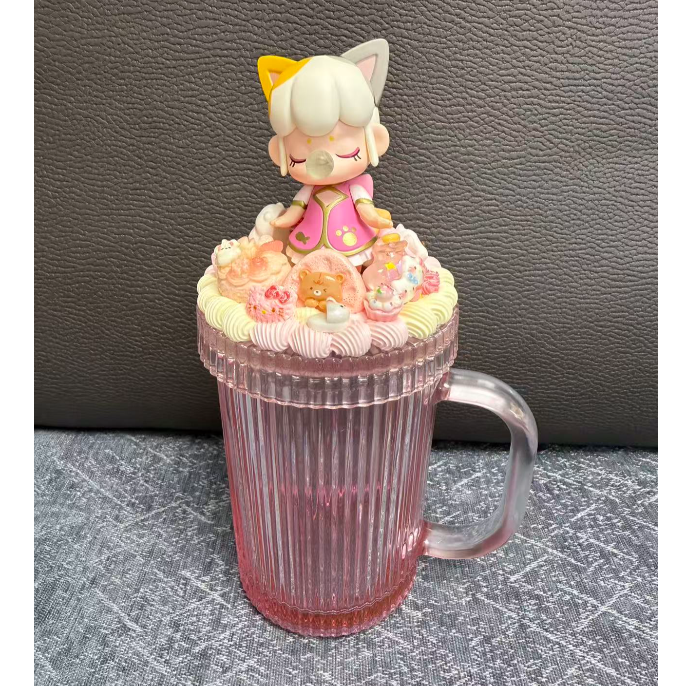 【保温杯、水杯】楠朋友手工DIY潮玩奶油胶保温杯、水杯