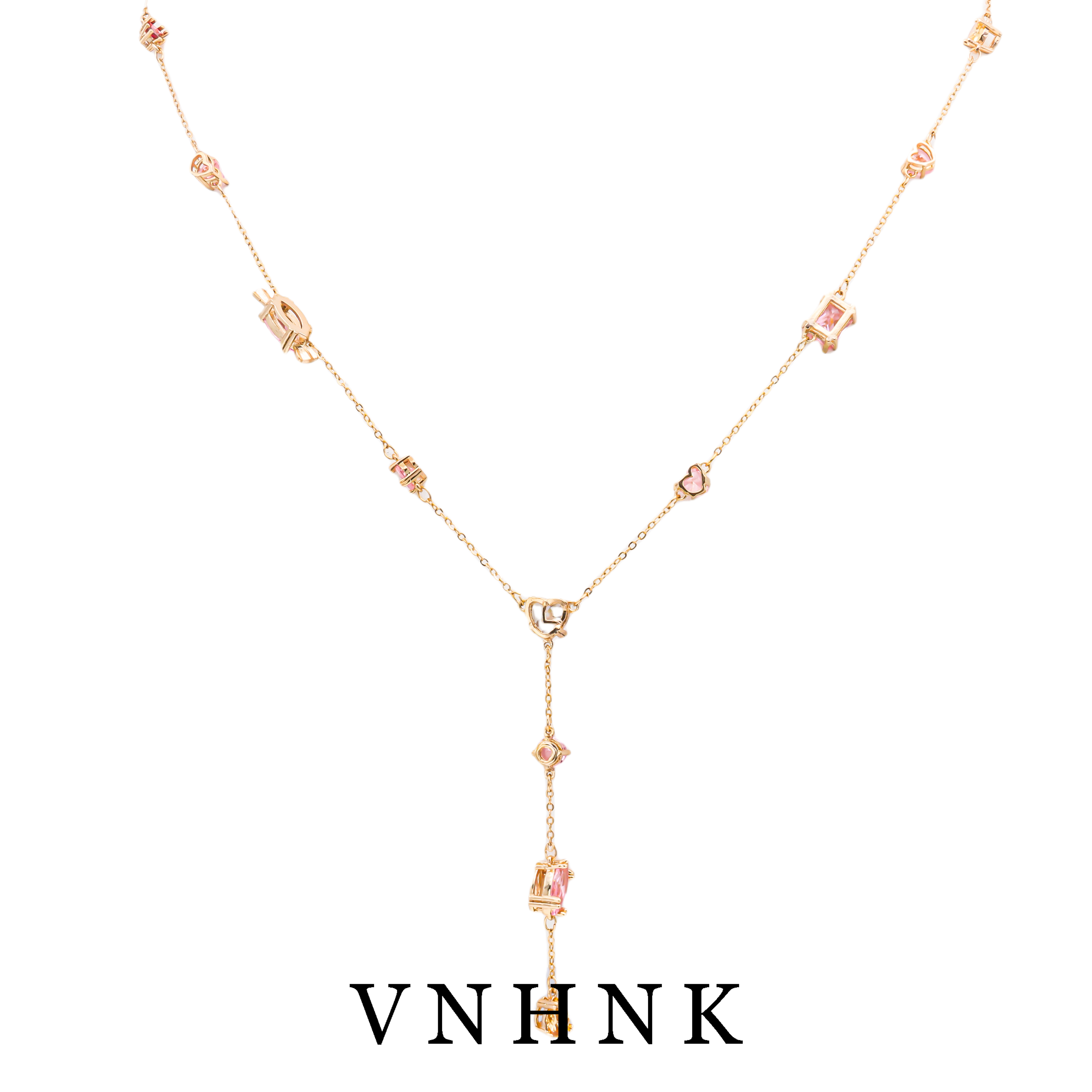 铜合金合成锆石项链 美可儿   B233   玫瑰色(56cm)时尚气质项链