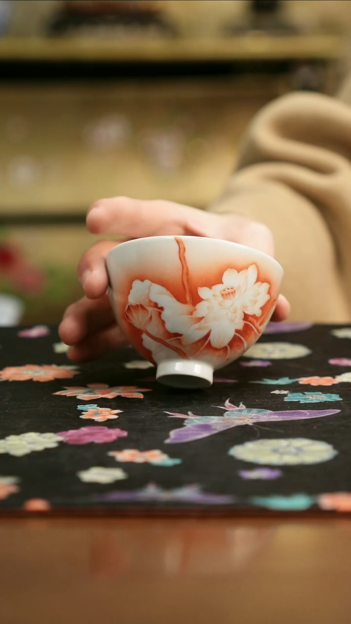 景德镇陶瓷杯碗柴烧多人