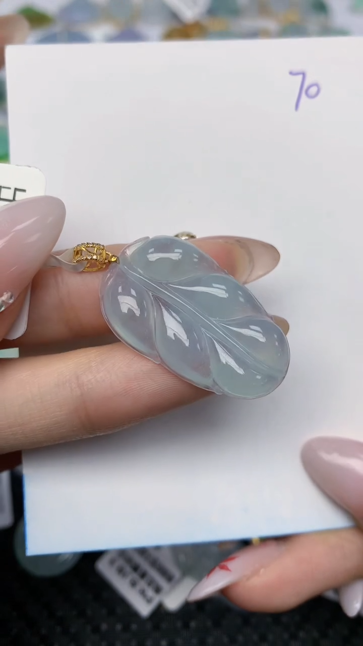 【闪购商品】翡翠颈饰18K金镶嵌天然翡翠A货