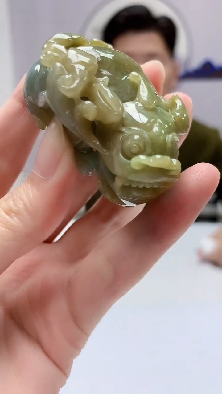 【闪购商品】定制翡翠未镶嵌4917zm-毛货挂件貔貅44