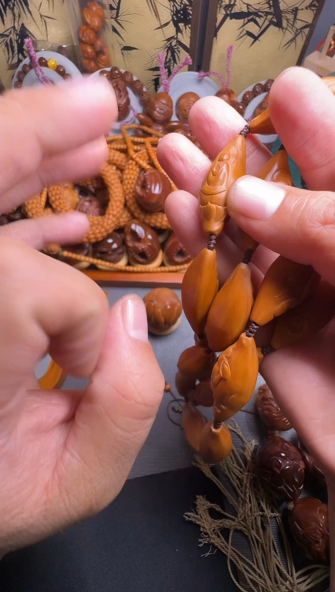 手串橄榄核十八罗汉无相脖挂