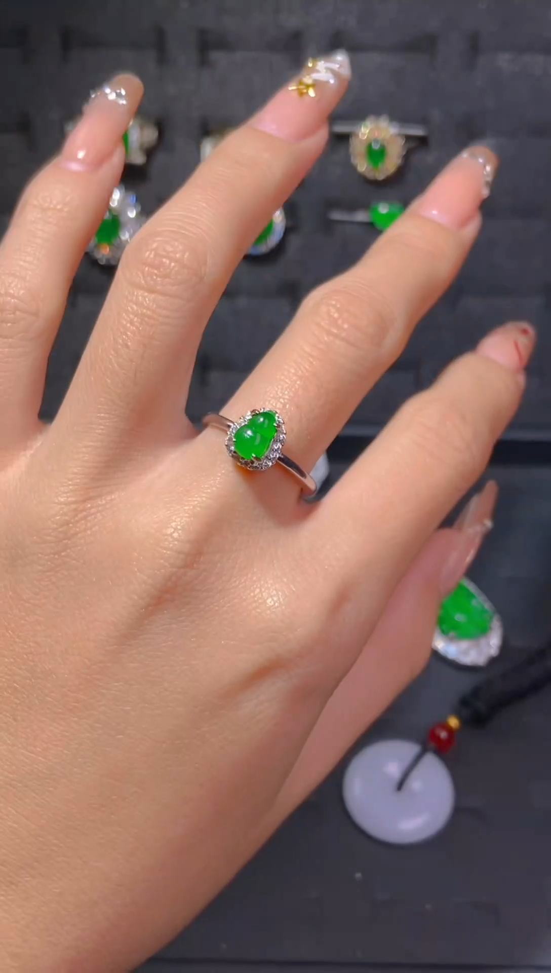 【闪购商品】翡翠戒指未镶嵌天然翡翠A货125