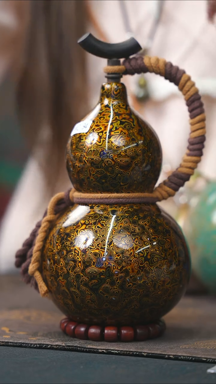 【闪购商品】WQ194漆艺酒葫芦不包手串及旋转底座