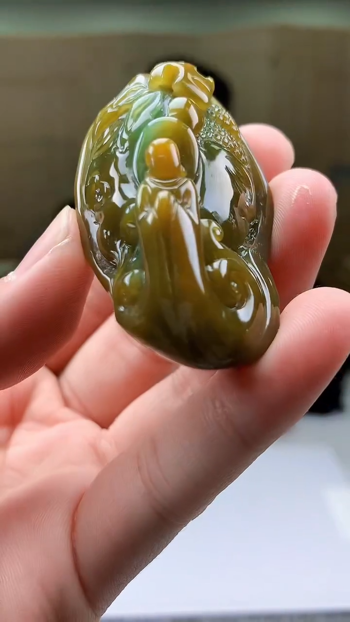 【闪购商品】定制翡翠未镶嵌4969bb-毛货挂件149